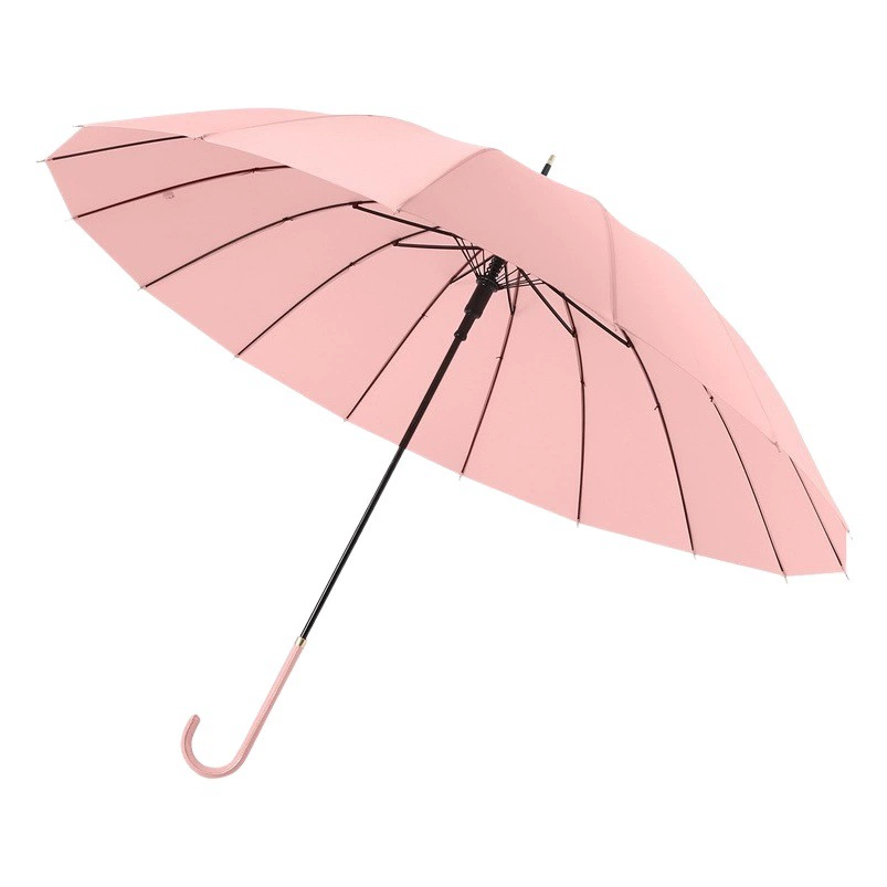 Японский 16k маленький свежий сплошной цвет длинной ручкой зонтик художественный Ретро прямой зонтик рекламный зонтик солнечный зонтик напечатанный логотип