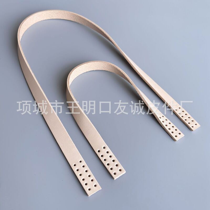 Genuine leather shoulder strap diy handmade bag with luggage accessories ins leather bag with vegetable tanned leather hand belt manufacturers