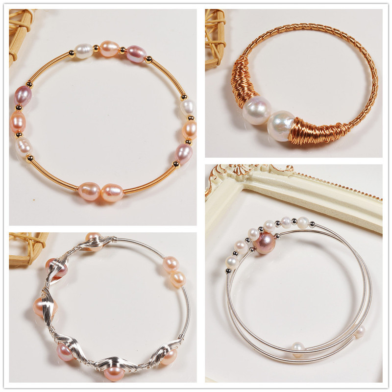 Zhuji Shanxia Lake Freshwater Pearl Winding Handmade DIY Bracelet Women's Casual Double Layer Hand Jewelry Gift Wholesale