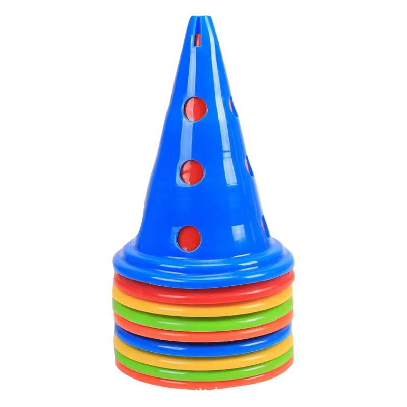 30cm round bottom with hole logo barrel football training logo cone barricade ice cream cone obstacle cone barrel wholesale