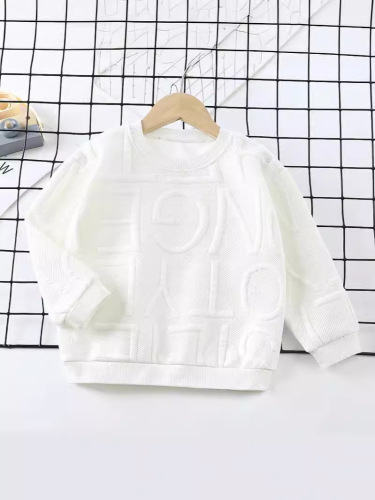 Children's Sweatshirt 2025 Spring New Patterned T-shirt Boy's Round Neck Long Sleeve Top for Middle Children and Girls Wholesale