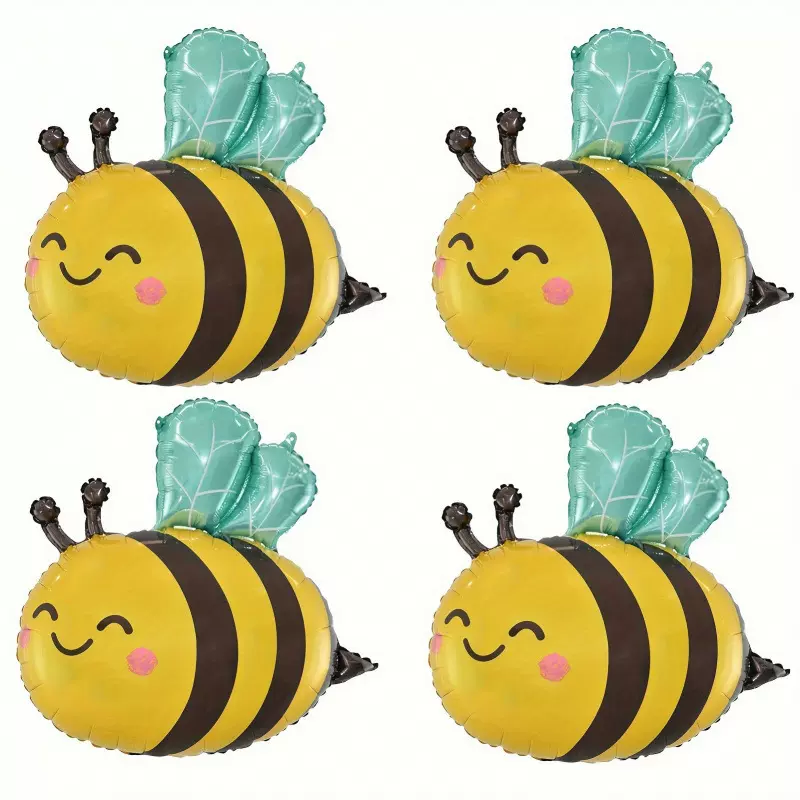 厂家现货清仓昆虫蜜蜂造型气球生日派对场景布置铝膜气球批发