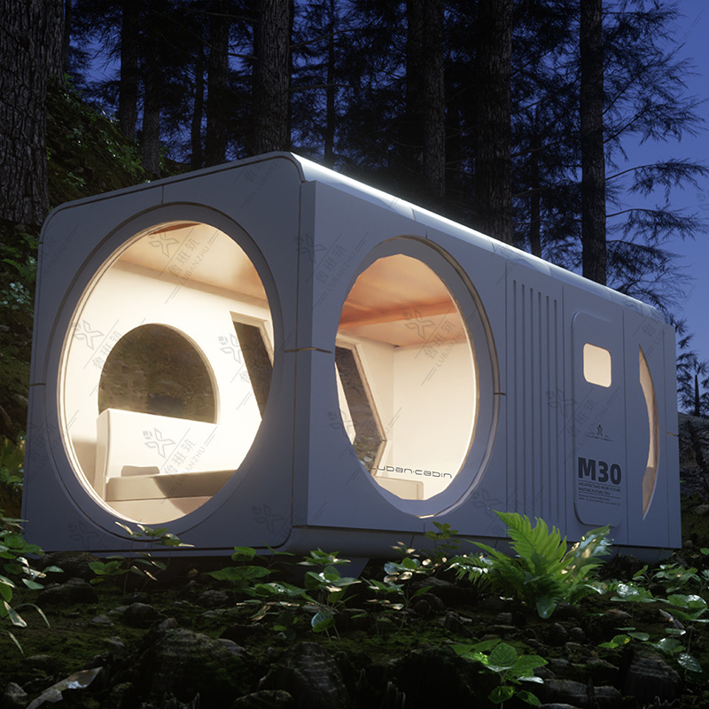 Cápsula espacial de forma especial B & B Internet celebridad Tecnología sentido nicho simple contenedor casa móvil estructura de acero residencia