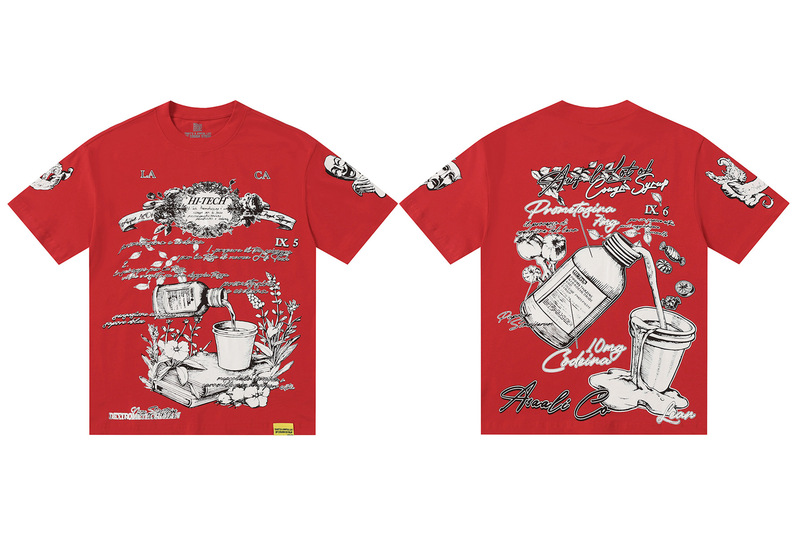 あれ。 SA AWFUL LOT OF COUGH SYRUP メンズ ヒップホップ ラップコラボ 半袖Tシャツ|undefined