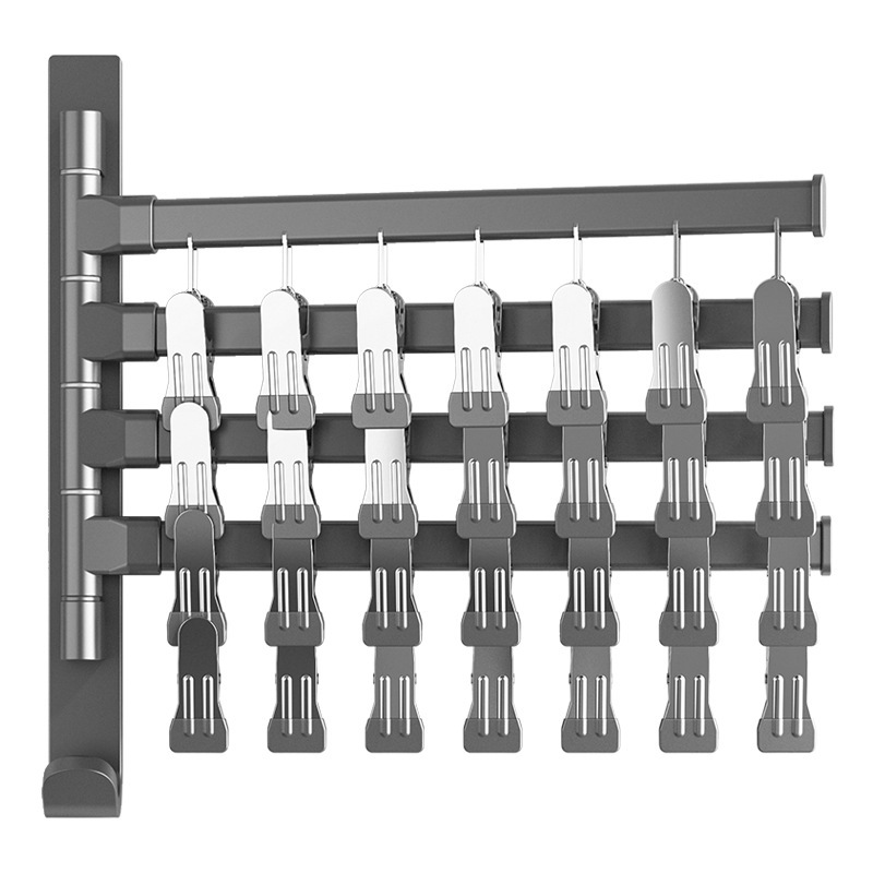Percha de ropa de aluminio espacial multi-clip calcetines de secado rack hogar colgante de pared calcetines a prueba de viento multifuncionales clip ropa interior fresca ponche-rack libre