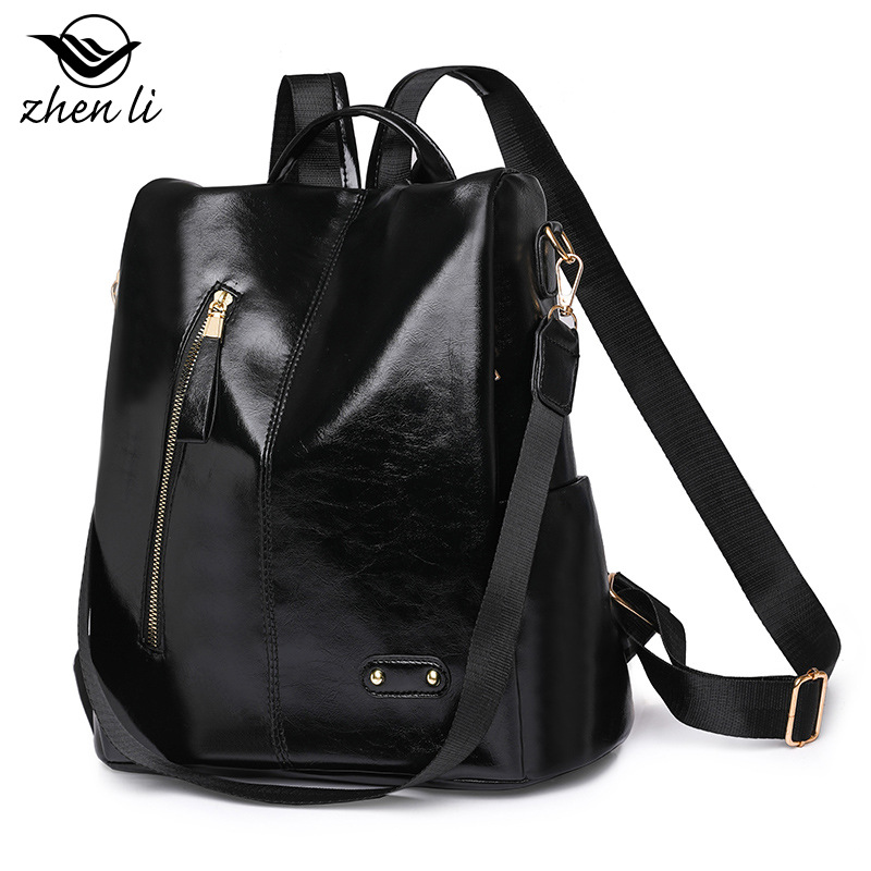 Finden Sie einen lässigen, leichten und einfachen Rucksack für Mädchen, einen Rucksack aus weichem Leder mit großem Fassungsvermögen_voghion.com