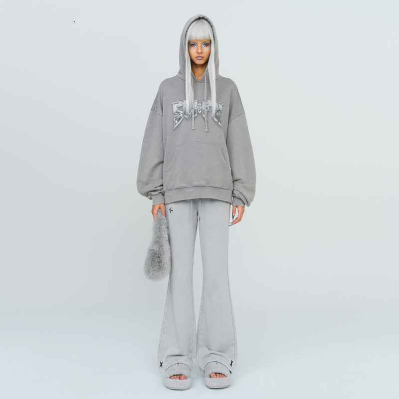 SMFK 未来のクラシックフレアスウェットパンツ快適な純綿スリムロングパンツ 24 冬の新スタイル|undefined