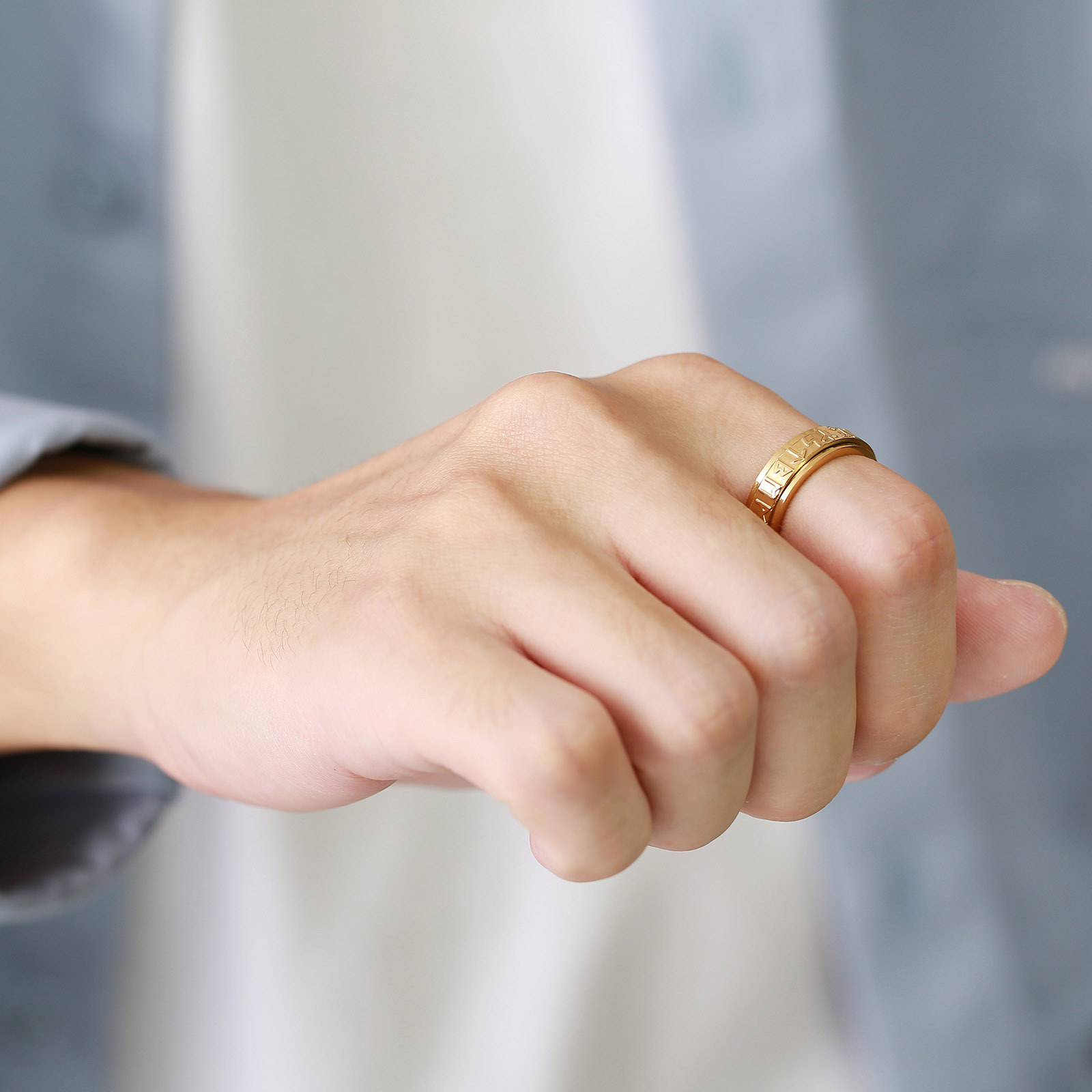 Fashion Letter Stainless Steel Rings Plating Stainless Steel Rings