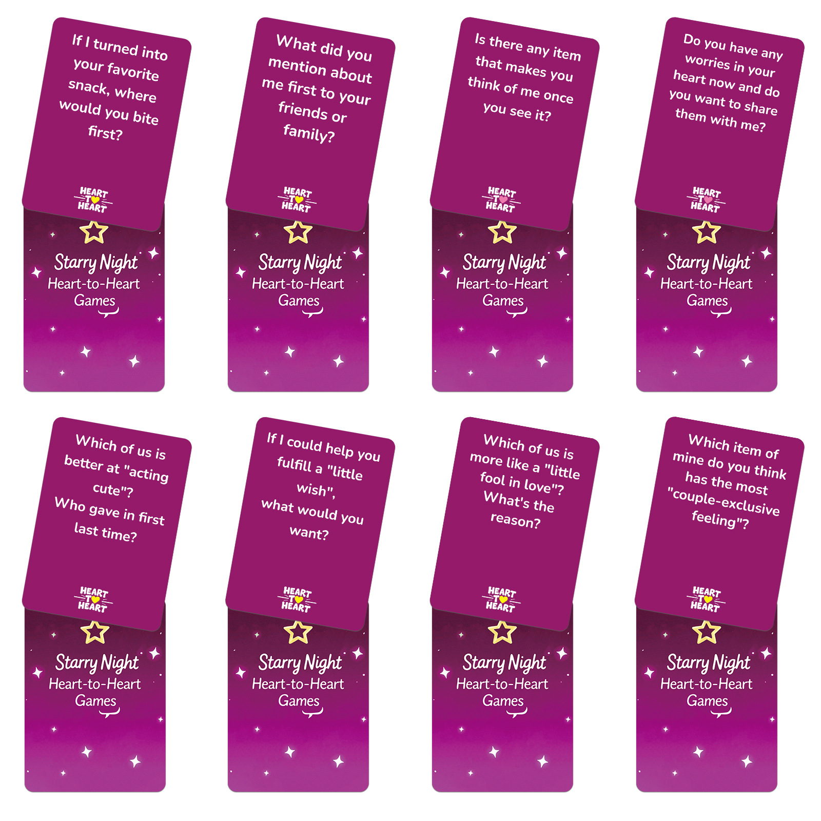 Couple Date Cards 50 Pack Romantic Relationship Interaction Game_voghion.com