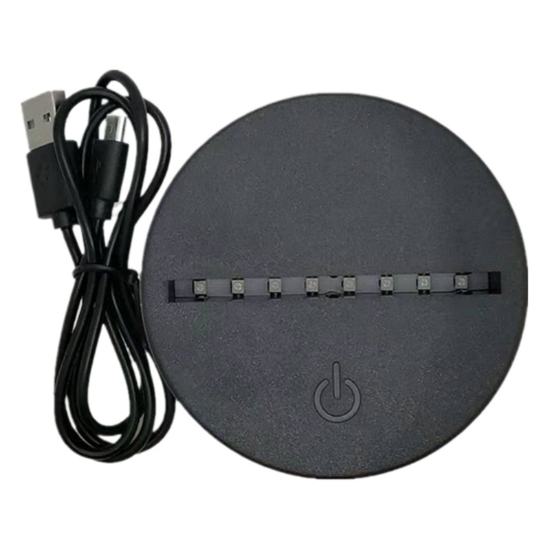 Venta al por mayor 3D noche luz base control remoto colorido lámpara de mesa base luminosa táctil control remoto interruptor atmósfera Luz