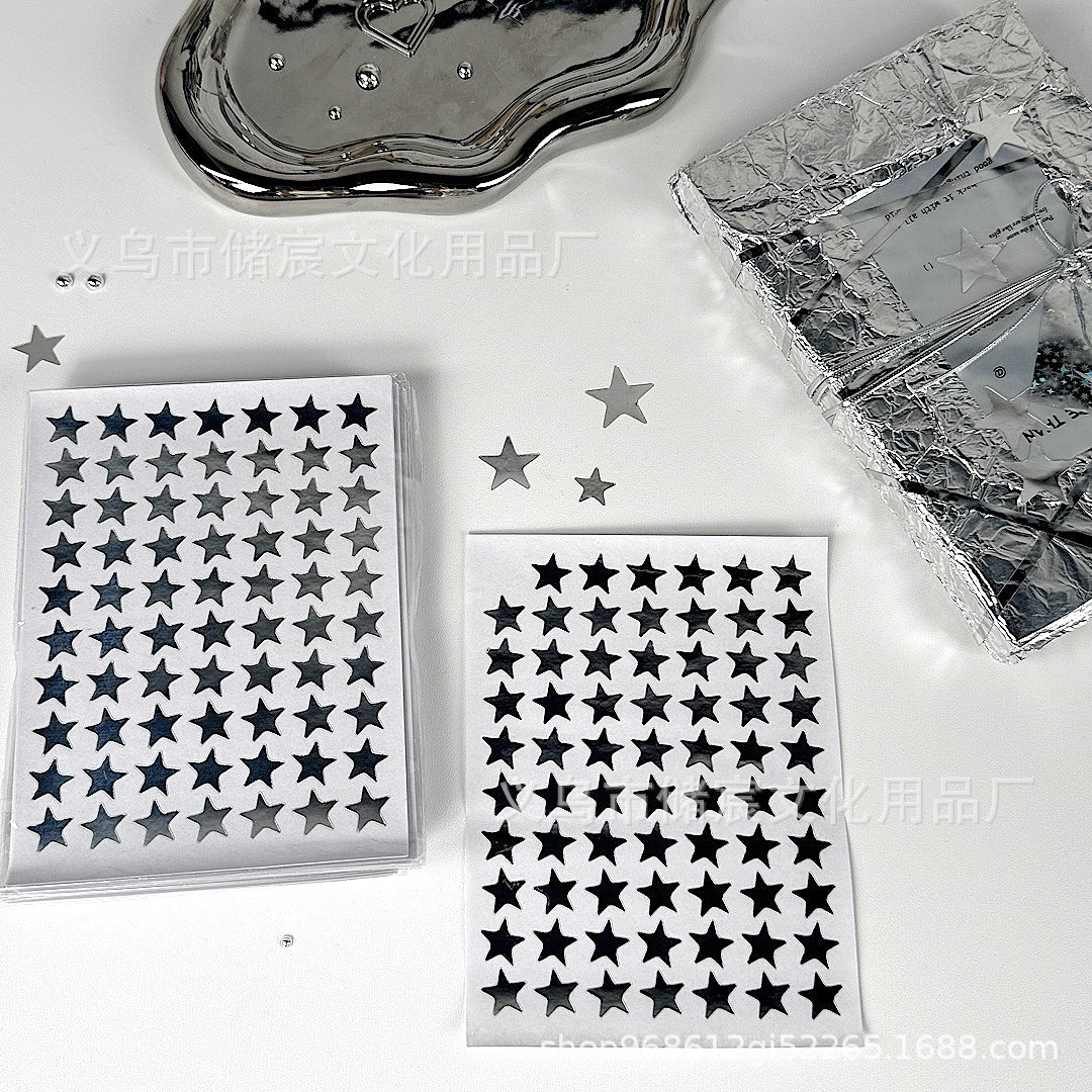 핫 실버 스타 스티커 [소형] 1세트 총 10매