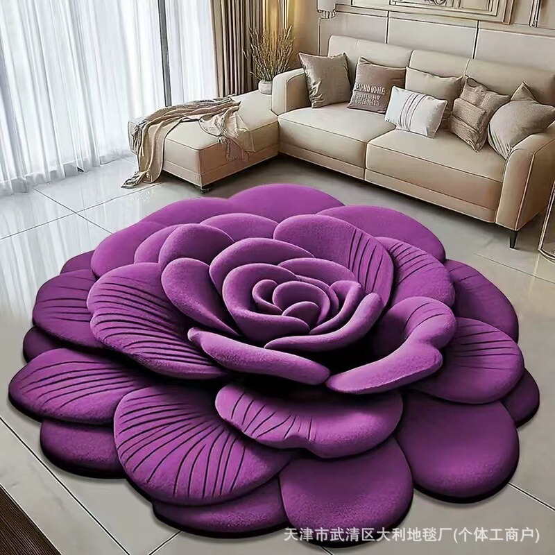 3D視覚花卉異形珪藻泥マット洗面台装飾マットトイレ吸水マット浴室マット|undefined