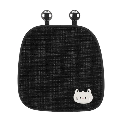 Cute Cartoon Cat Car Seat Cushion, Universal for All Seasons, Non-Slip Car Seat Cover (Seat cushion, seat cover) - chanel-inspired-3d-cat-seat-cushion-black-front-row