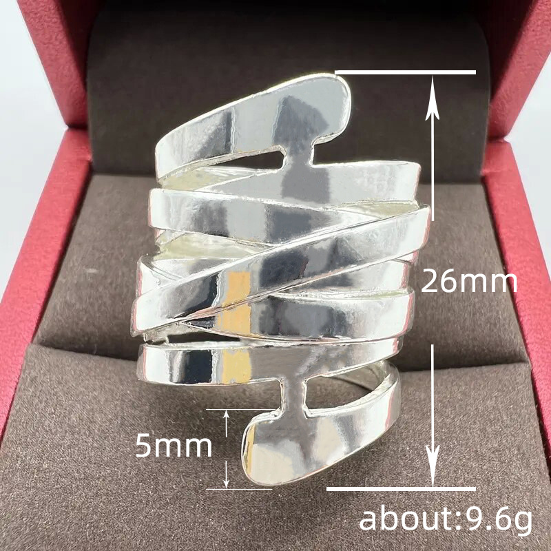 13g Weight Rings Classification 12, 5 Ring Size 1 Piece Quantity Holiday, Street Occasion Copper Material Geometric Pattern Women's Gender Plating Design Casual, Exaggerated, Lady Style Copper Plating Geometric Rings 无