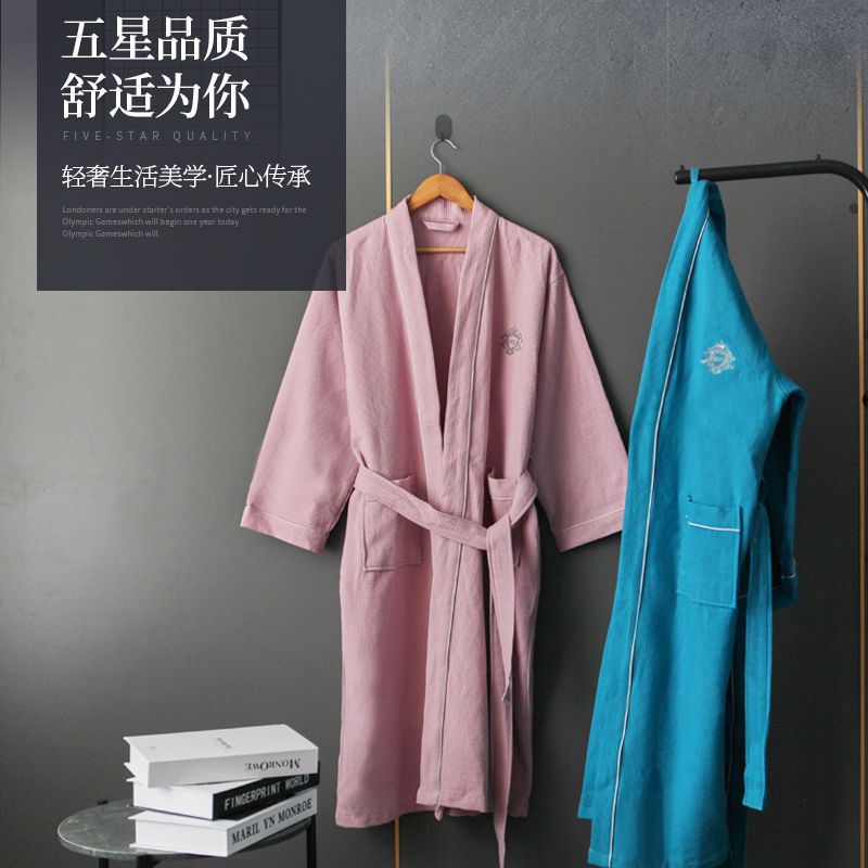 F1W 호텔면 목욕 가운 긴 보풀이없는 뷰티 살롱 게스트 가운 흡수성 빠른 건조 웨어러블 목욕 타월을 지금 만들 수 있습니다 L