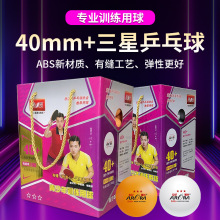 世纪曙光ABS不易燃烧三星乒乓球40+专业比赛球100礼盒装室内