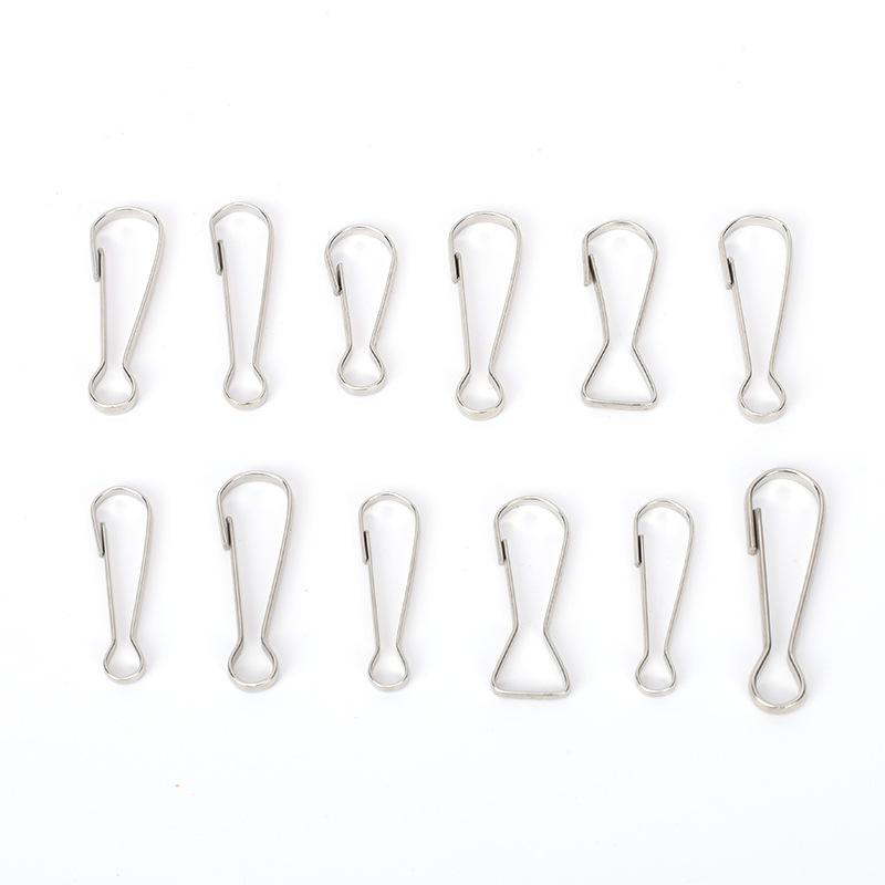 Botón de gancho de cintura de cerdo de metal en stock 8 botones DIY accesorios de llaveros image 3