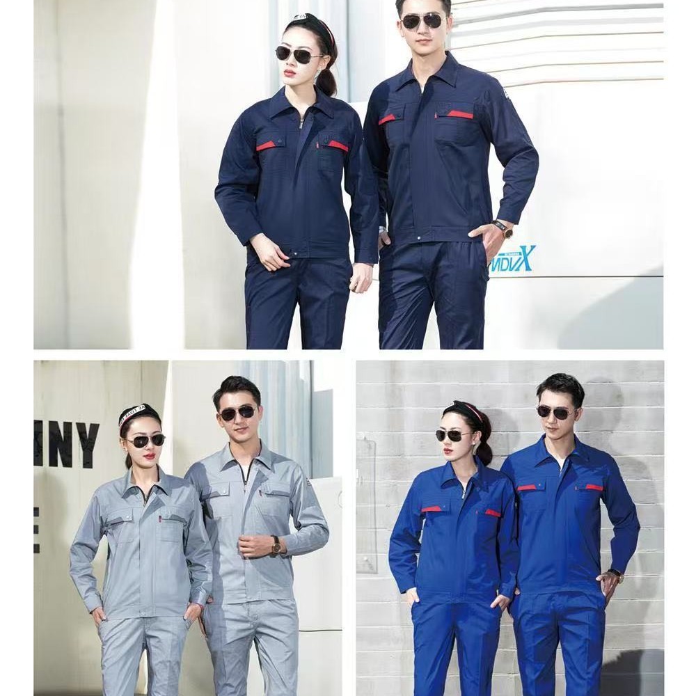 春秋长袖劳保服套装男加油站反光条工装厂服国家电网防静电工作服