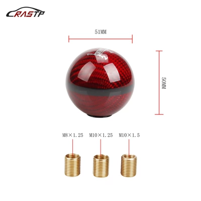 Cab and accessories – Round Shift Knob Cross-Border - 5-levels-of-red-with-black-edges