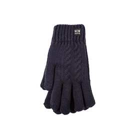 冬季加绒加厚双层提花触屏保暖户外防寒骑行五指针织手套