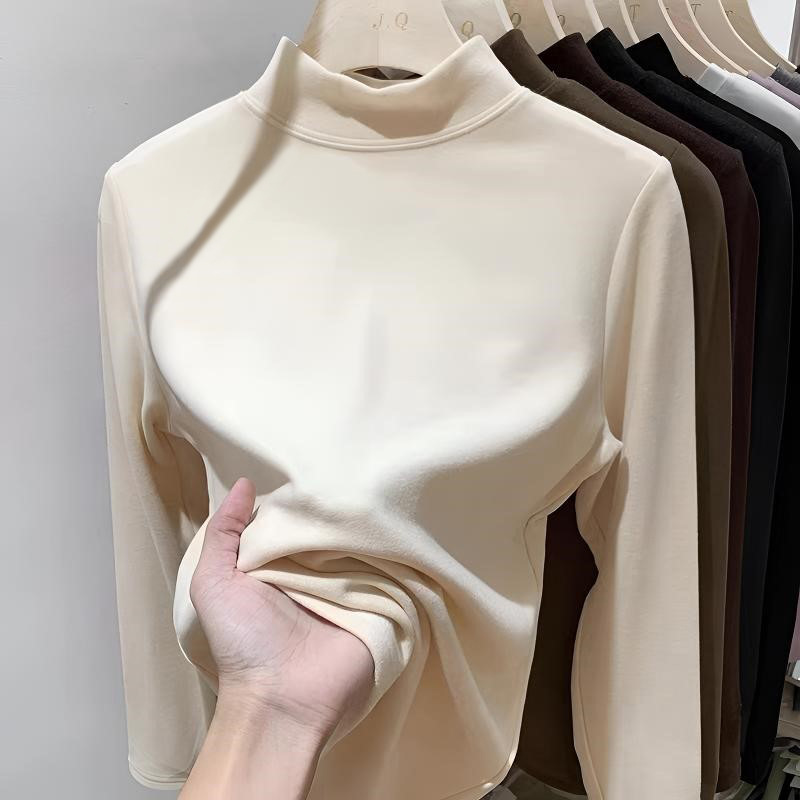 살구 벨벳-솔리드 컬러