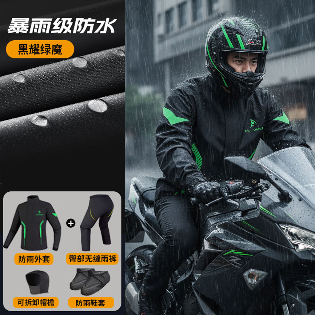 Impermeable para Motociclistas, Impermeable para Adultos, Impermeable de Dos Piezas, Traje para Hombre, Impermeable de Cuerpo Completo para Repartidores