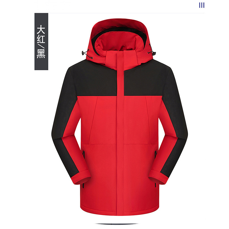 冲锋衣定制工作服秋冬加绒厚男女风衣可拆卸外套团体服装印logo字|undefined