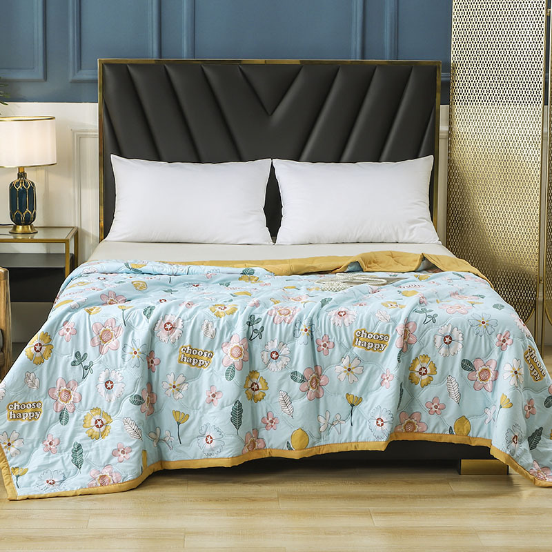 水洗棉夏凉被夏季夏天薄被子礼品双人空调被外贸夏被被子批发