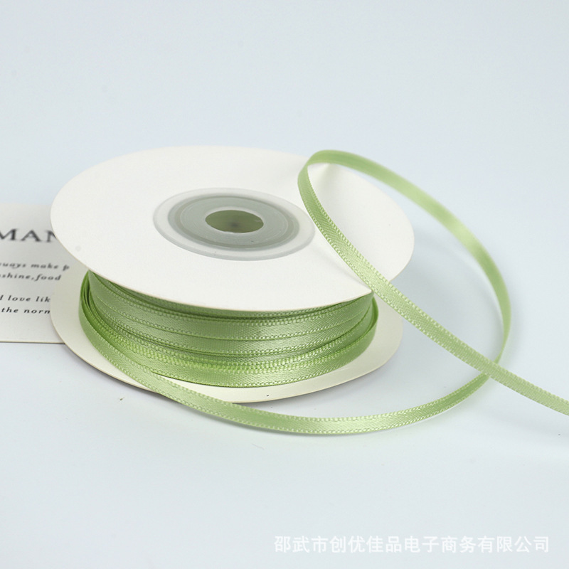 七夕节3mm细丝带双面加密涤纶织带蝴蝶结DIY礼品装饰彩带绸缎带|undefined