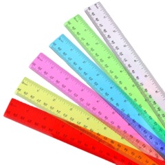 30 センチメートル薄型 2.8 ワイドフラット口 opp 袋広告定規カラープラスチック定規メーカー卸売黒スケールスポット