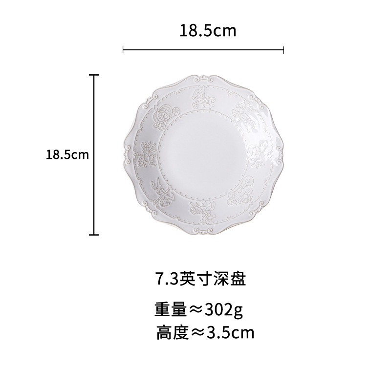 7.3 인치 깊은 판