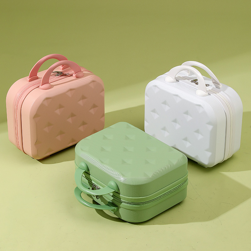 14 Inch Handheld Mini Suitcase Portable Cute Cosmetic Case Small Travel Storage Box For Luggage And Bags_voghion.com