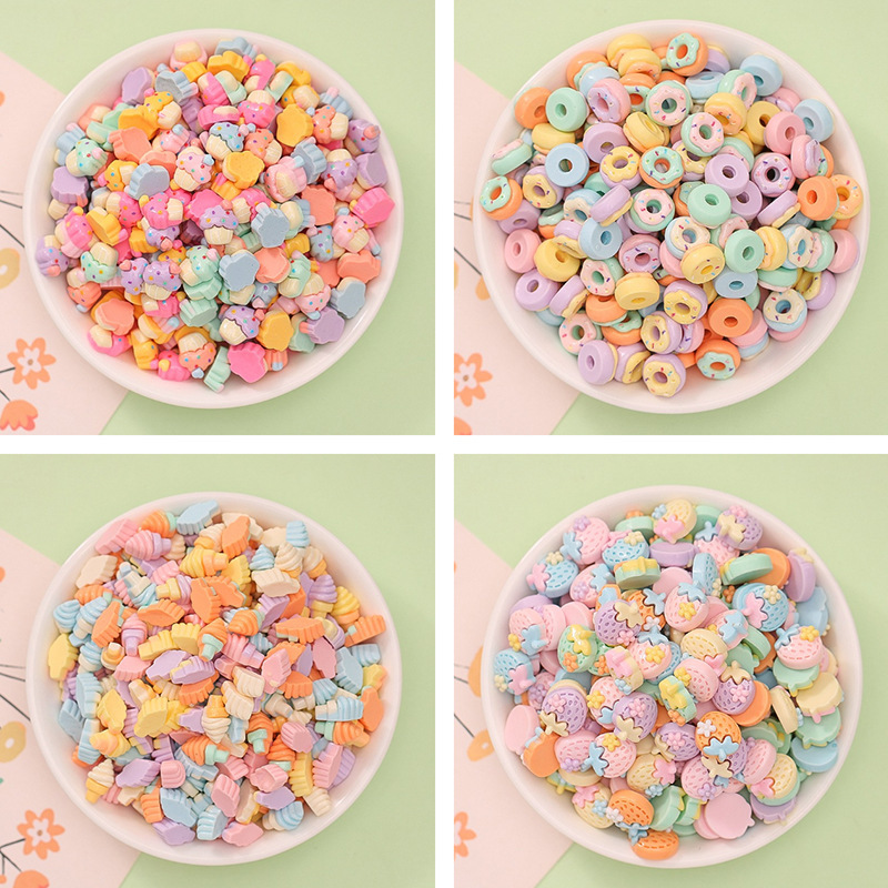 Mini mixed cake donut diy cream glue phone case earrings hairpin jewelry resin accessories wholesale