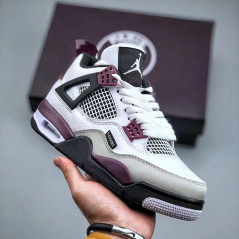 Putian Shoes Pure Original Grade Aj4 Paris Violet Black Cat Electric Mother Yellow University Blue Joe 4 Men's and Women's Sports Basketball Shoes