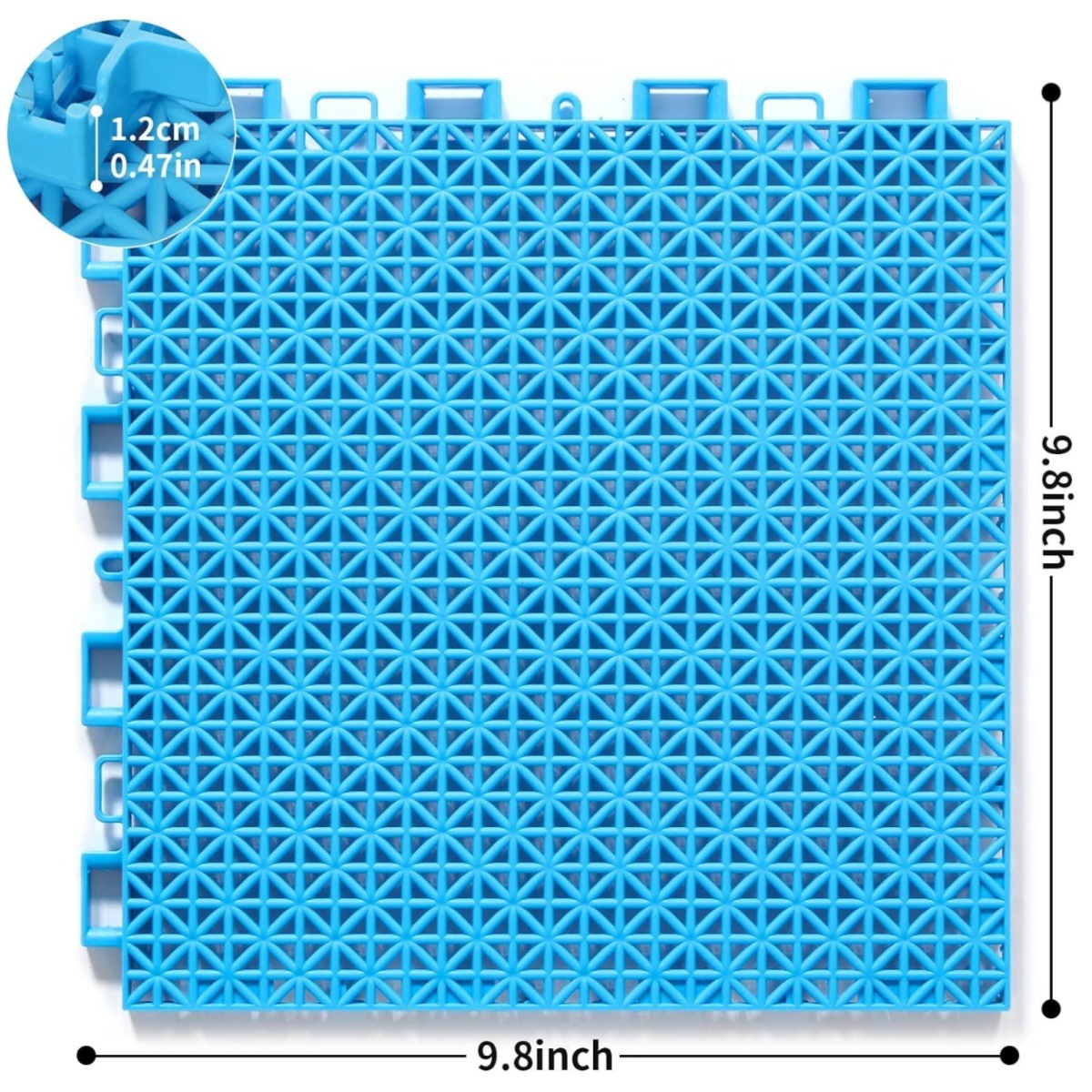 Kindergarten Outdoor Hollowed-out Water-Draining Anti-slip Interlocking Floating Floor Basketball Court Sports Field Outdoor PP Plastic Flooring