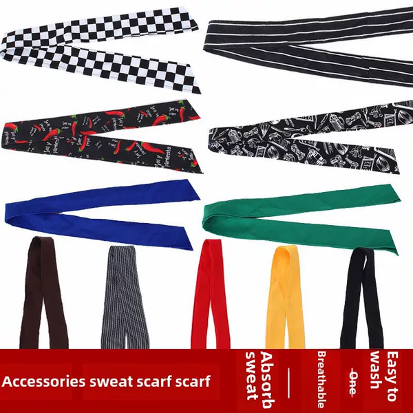 Chef's Clothing Sweat Towel Accessories Scarf Triangle Towel Tie Special Scarf Accessories for Hotel Restaurant Waiter Kitchen