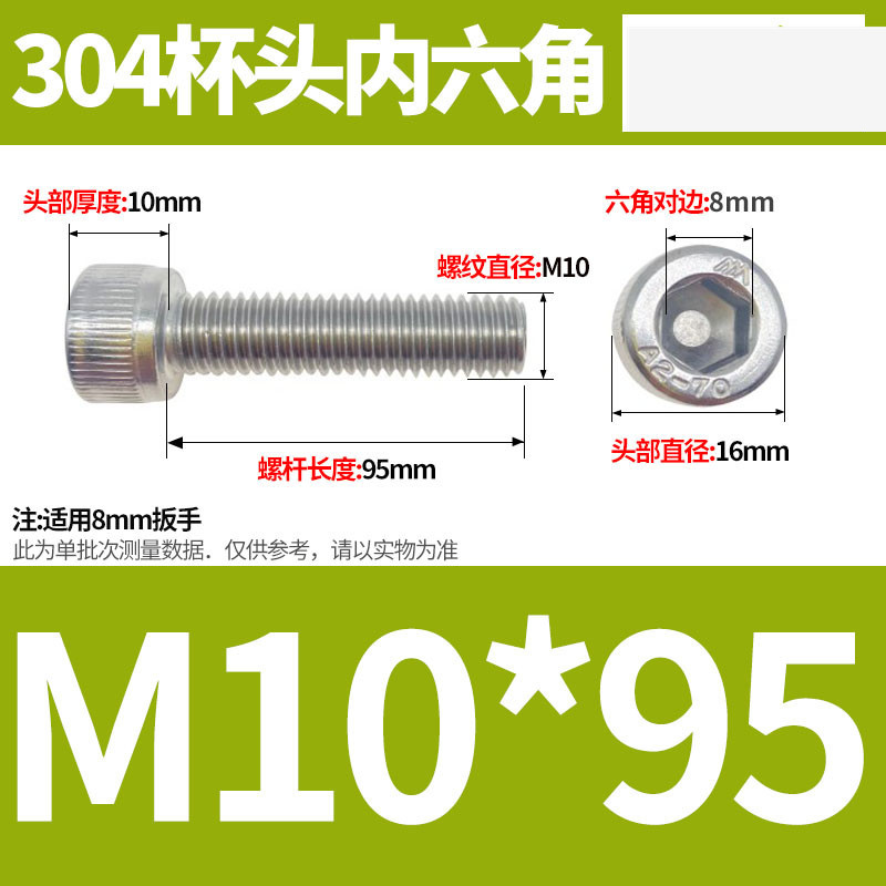 304ステンレス鋼六角穴付きネジカップヘッドDIN912円筒頭精密M1.4M1.6M2M2.5M3M4M5