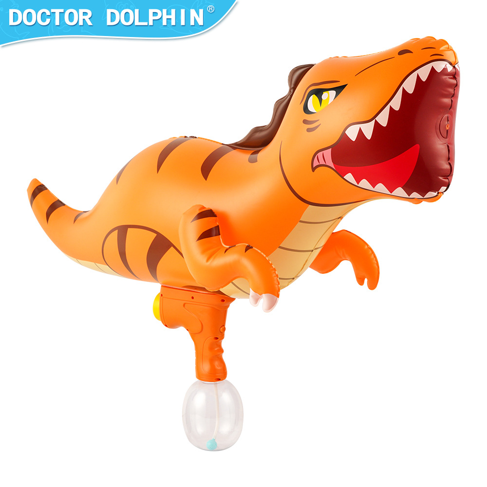 Doctor Dolphin Pistola de agua para niños Pistola de agua de dinosaurio Pistola de agua de tiburón Pistola de agua de unicornio Pistola de agua inflable de PVC en stock
