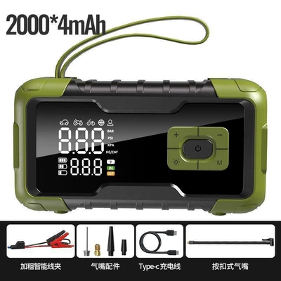 Car Air Pump and Hava nasosu - 8000-mahsmart-clip-green