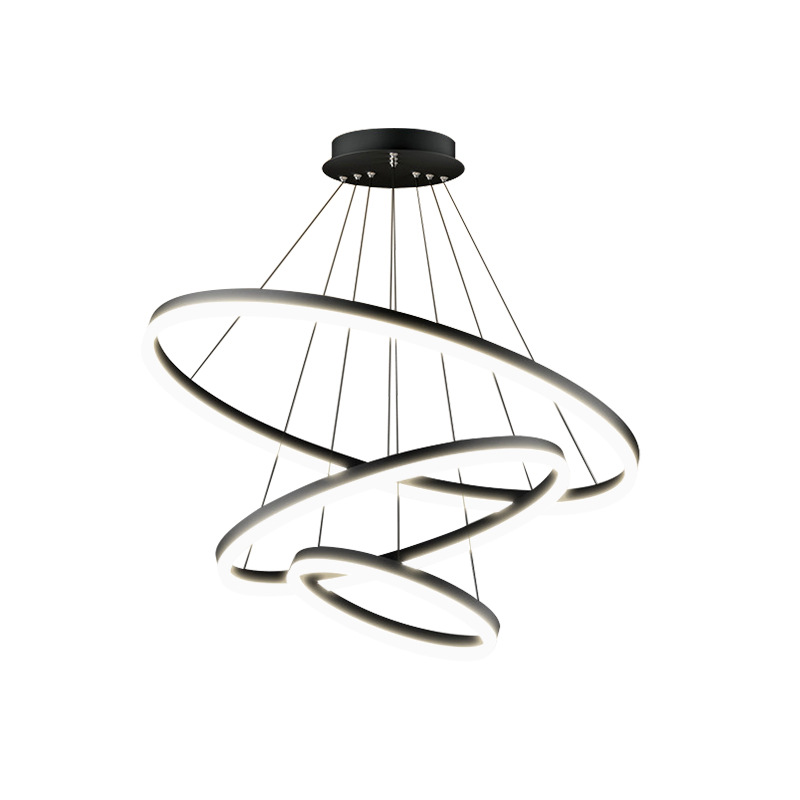 Lámpara de Techo para Sala de Estar, Iluminación Moderna Minimalista, Estilo Zhongshan, Lujo Ligero, Lámparas Nórdicas Creativas de Anillo, LED para Dormitorio, Bar, Restaurante