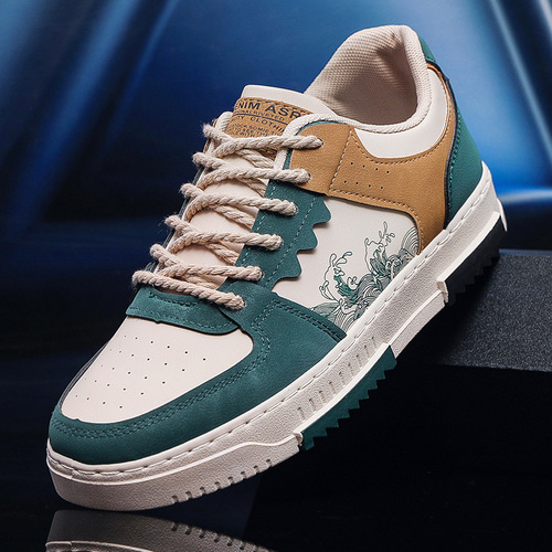 New men's shoes spring and summer Internet celebrity men's casual sports flat shoes breathable student teenagers trendy shoes for men