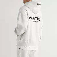 Многолинейная свободная толстовка FOG ESSENTIALS Season 8 с флокированными буквами на спине и махровым капюшоном