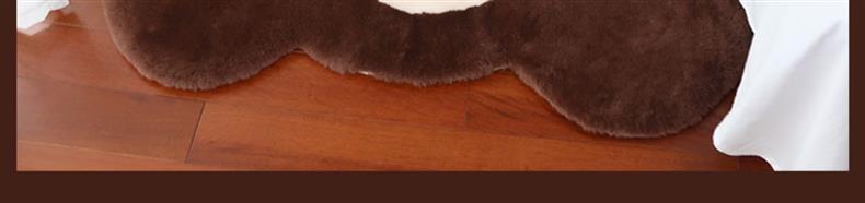 Natural Wool Carpet Australian Imported Fur Kidsren's Room Cute Cartoon Bear Mat Boy Girl Room Decoration
