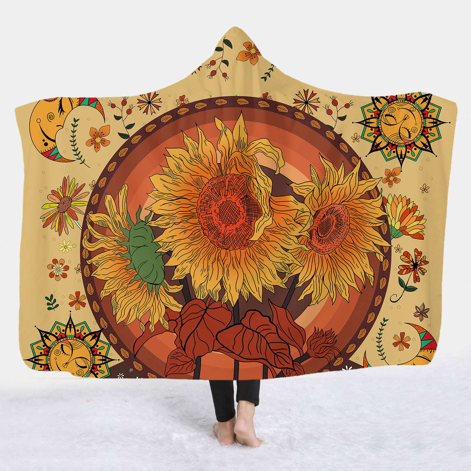 Retro Sun Polyester Blanket display picture 10