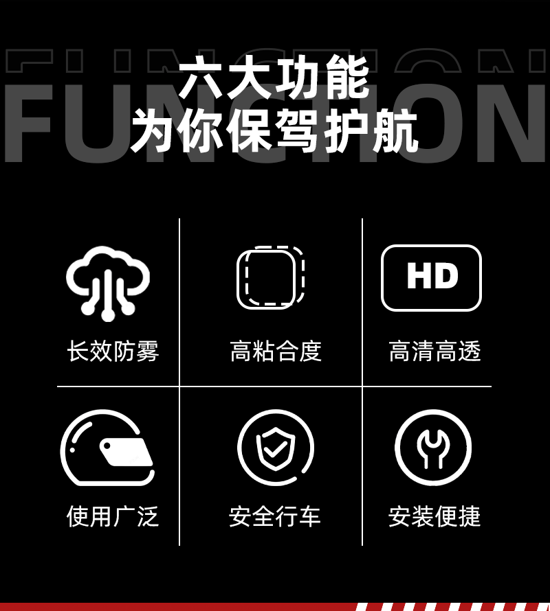 in stock Rain and Fog Day Helmet Safety Protective Film Outdoor Motorcycle Helmet Anti-fog Protective Film Rain Paste Anti-fog Paste