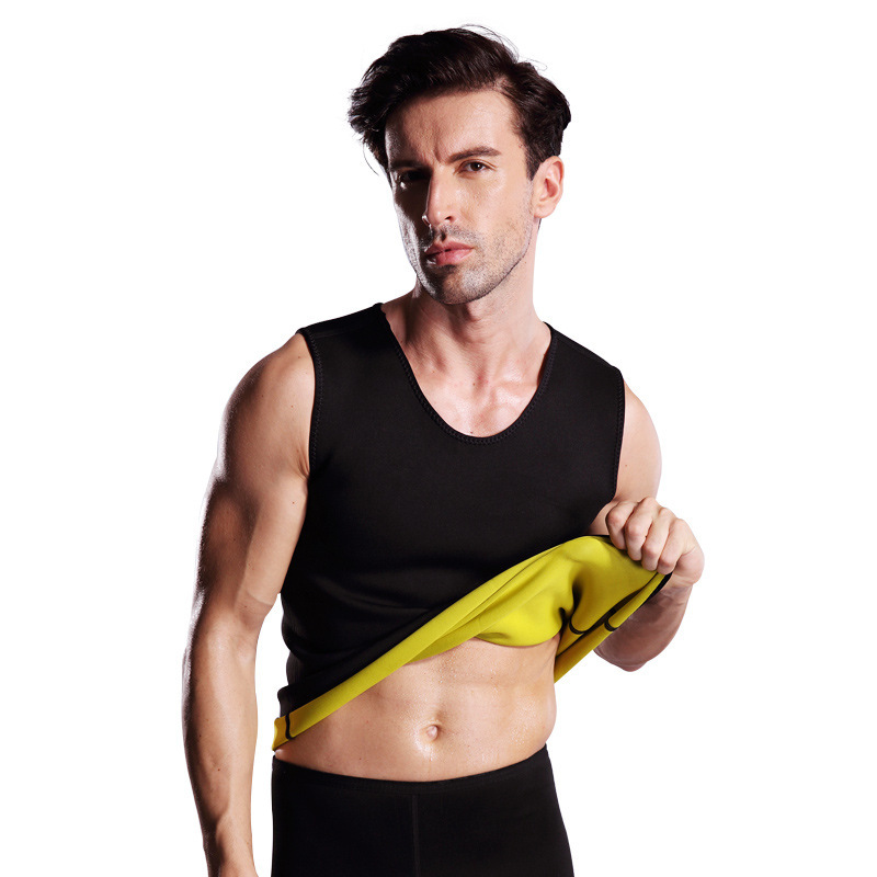 Cross-border supply of neoprene hot spa men's sweat clothing fitness clothing sweat sauna clothing zipper vest