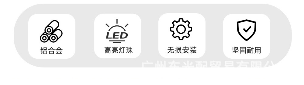 Cross-border exclusive supply of wide-voltage 12-24v motorcycle front headlight L4X all-aluminum white light 4LED motorcycle external spotlight