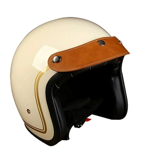 Motosiklet Dəbilqə PU Dəri Günlüyü Retro Velosiped Maskası Aksesuarları