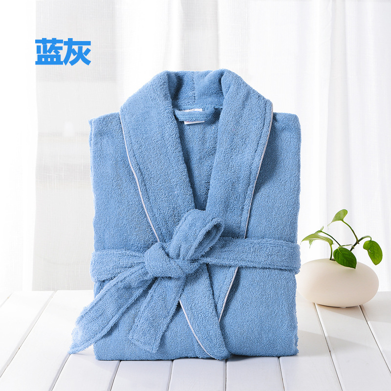 남성과 여성을위한 목욕 가운 수건 소재 가을과 겨울 두꺼운 긴 흡수성 목욕 가운 커플 수영 목욕 미용실