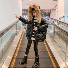 女童羽绒秋冬服2023中大童韩版免洗儿童装中长款加厚外套韩版新款